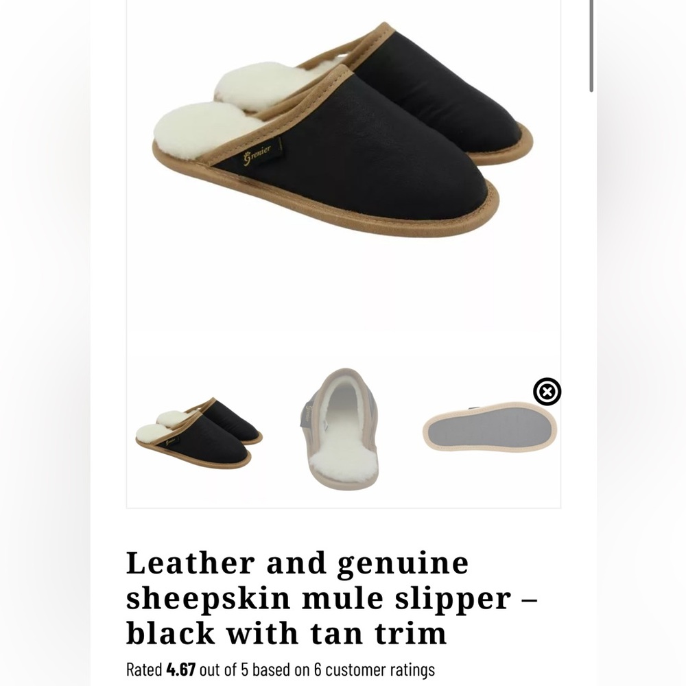 GARNEAU WOMENS SLIPPERS MULES LEATHER SHEEPSKIN Sz 9-10